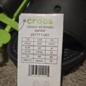 CROCS Black Classic All-Terrain Sandals